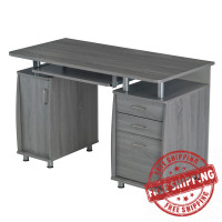 Techni Mobili RTA-4985-GRY Complete Workstation Computer Desk with Storage, Grey